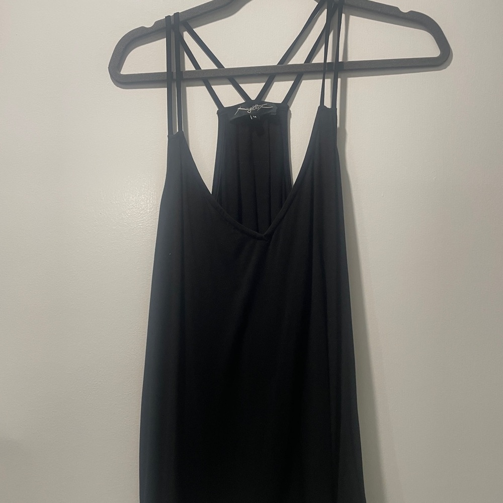 Elegant Black Strappy Top